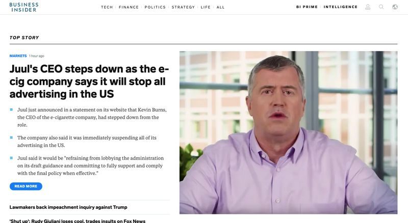 Business Insider website homepage